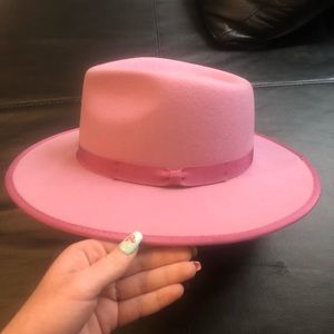 Pink fedora
